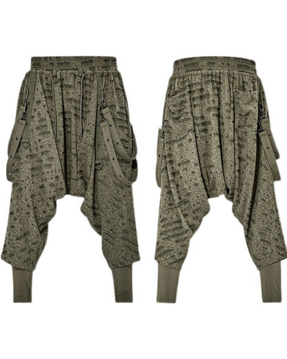Street Punk Ripped Hakama Pants