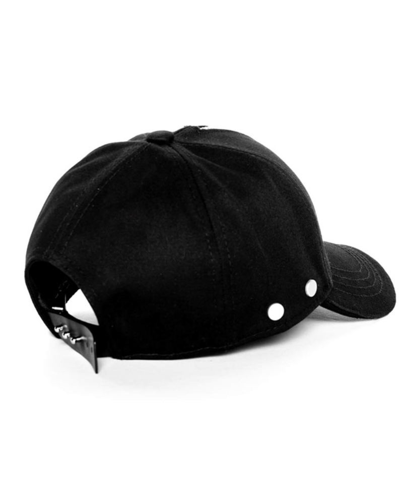 Street Punk Zipper Black Baseball Cap