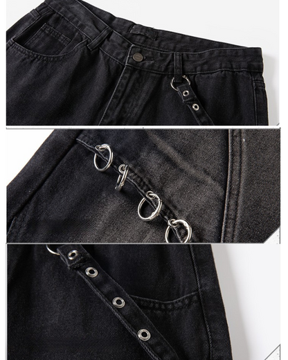 Street Ribbon Straight Y2K Jeans