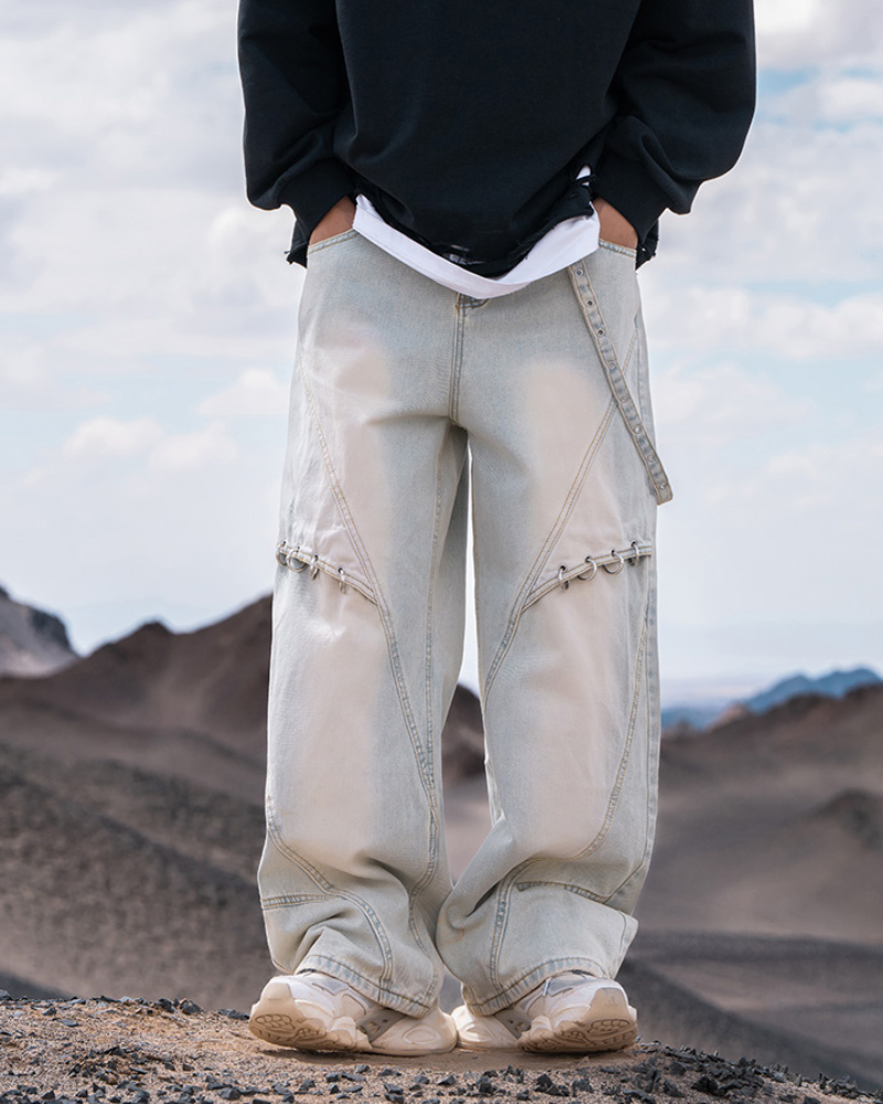 Street Ribbon Straight Y2K Jeans