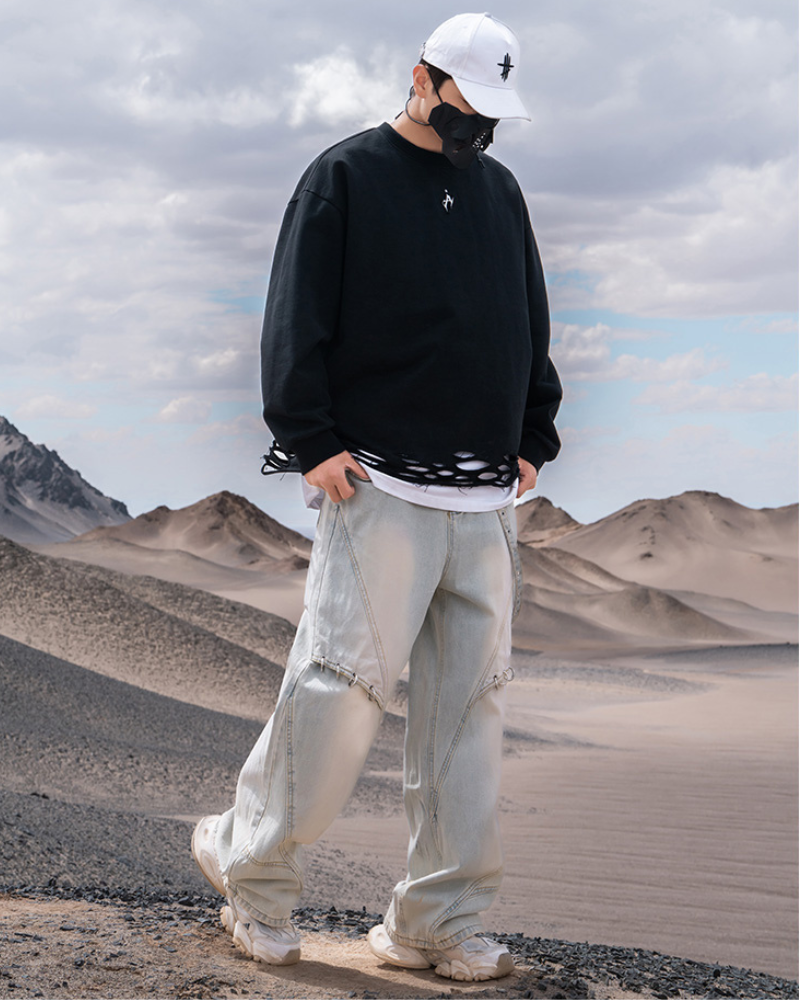 Street Ribbon Straight Y2K Jeans