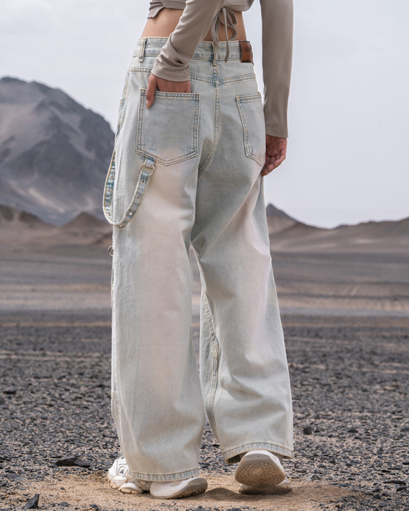 Street Ribbon Straight Y2K Jeans