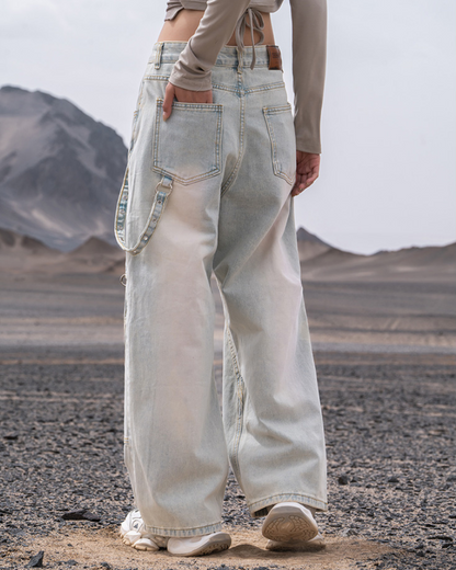 Street Ribbon Straight Y2K Jeans