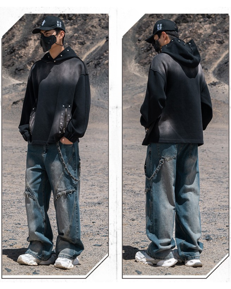 Street Ribbon Straight Y2K Jeans