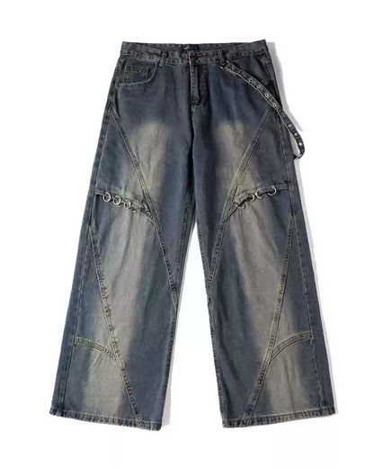 Street Ribbon Straight Y2K Jeans