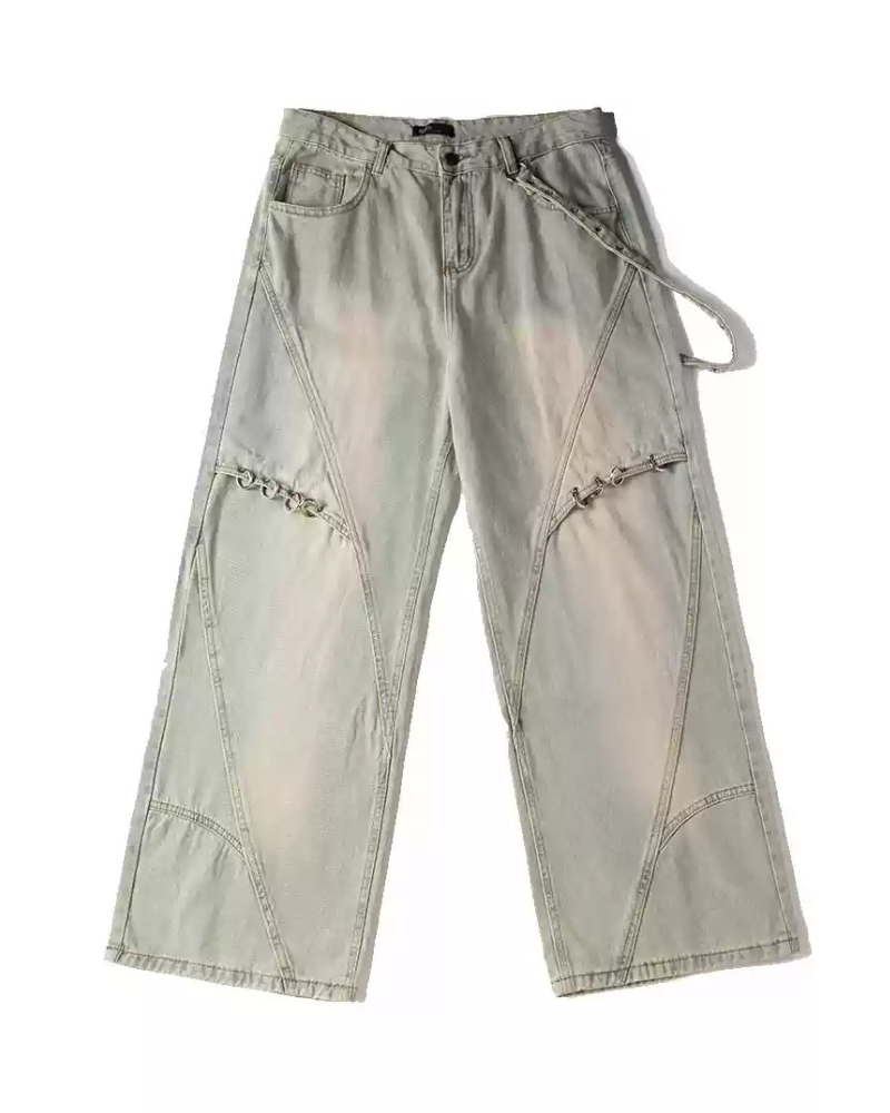 Street Ribbon Straight Y2K Jeans