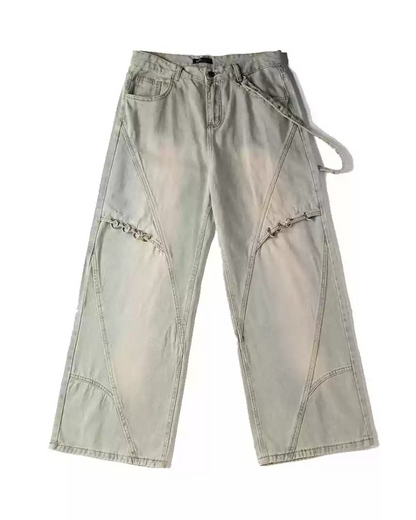 Street Ribbon Straight Y2K Jeans