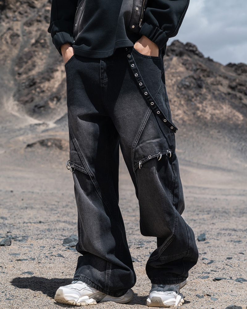 Street Ribbon Straight Y2K Jeans