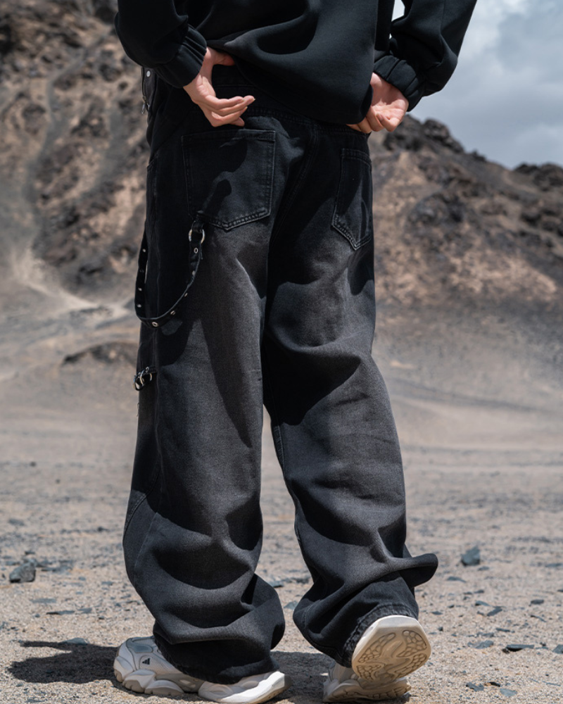 Street Ribbon Straight Y2K Jeans