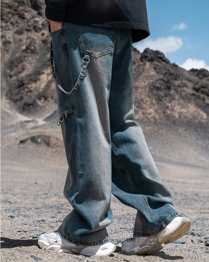 Street Ribbon Straight Y2K Jeans