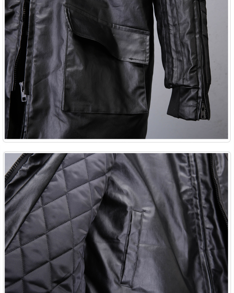 Street Shadowed Vintage Faux-Layer Tech Parka Jacket