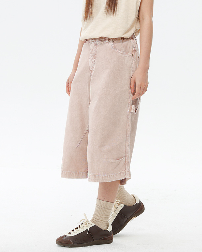 Street Unisex Denim-Look Shorts | Baggy Jorts