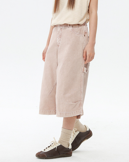 Street Unisex Denim-Look Shorts | Baggy Jorts