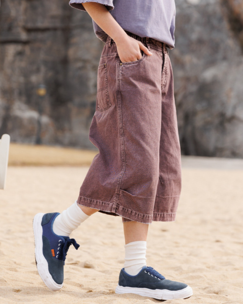 Street Unisex Denim-Look Shorts | Baggy Jorts