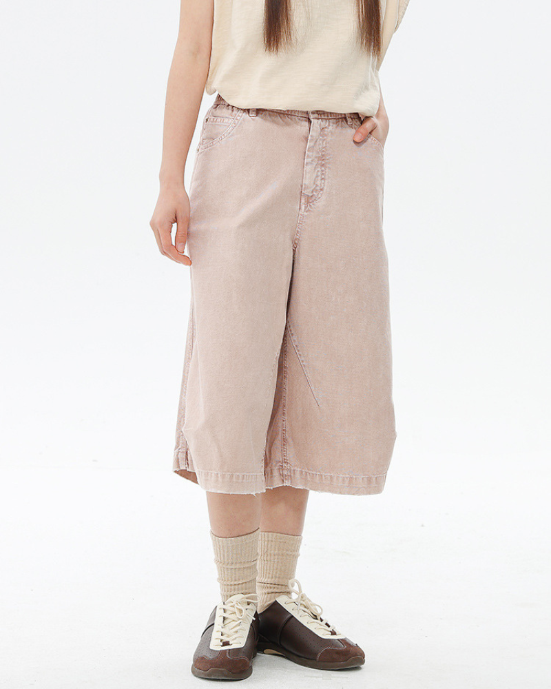 Street Unisex Denim-Look Shorts | Baggy Jorts