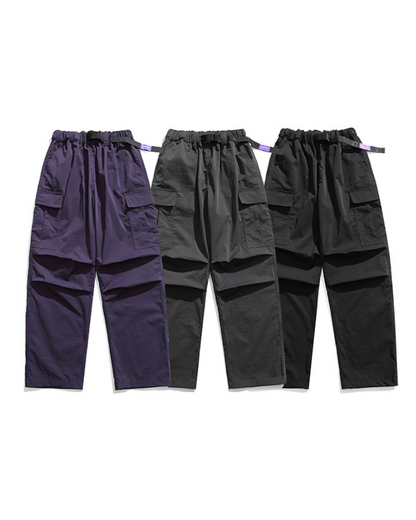 Street Outdoor Unisex Multi-Pocket Straight Cargo Pants