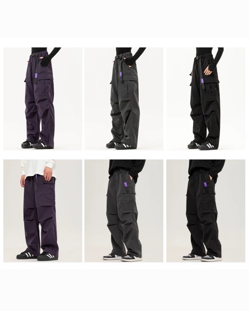 Street Outdoor Unisex Multi-Pocket Straight Cargo Pants