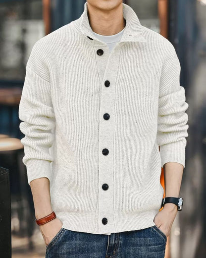 Street Vintage Cardigan Turtleneck Sweater