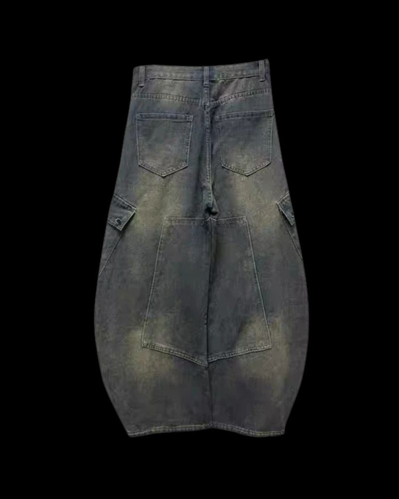 Street Washed Chains Denim Pants | Y2K Jeans