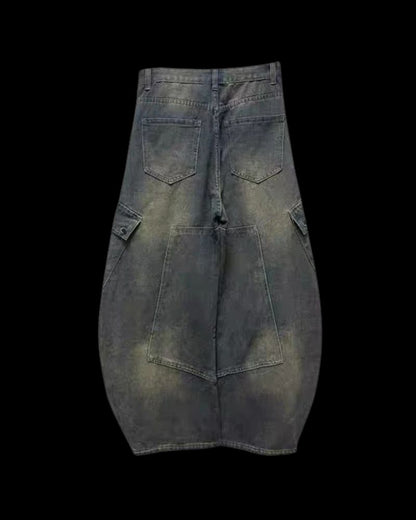 Street Washed Chains Denim Pants | Y2K Jeans