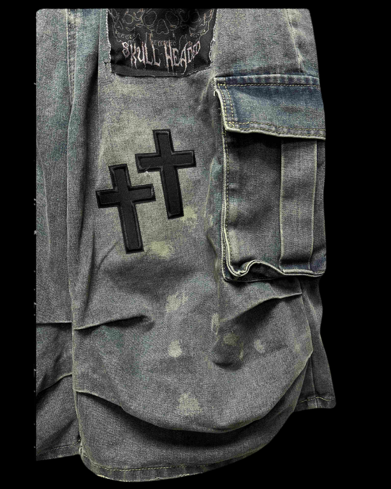 Street Washed Chains Denim Shorts | Baggy Jorts