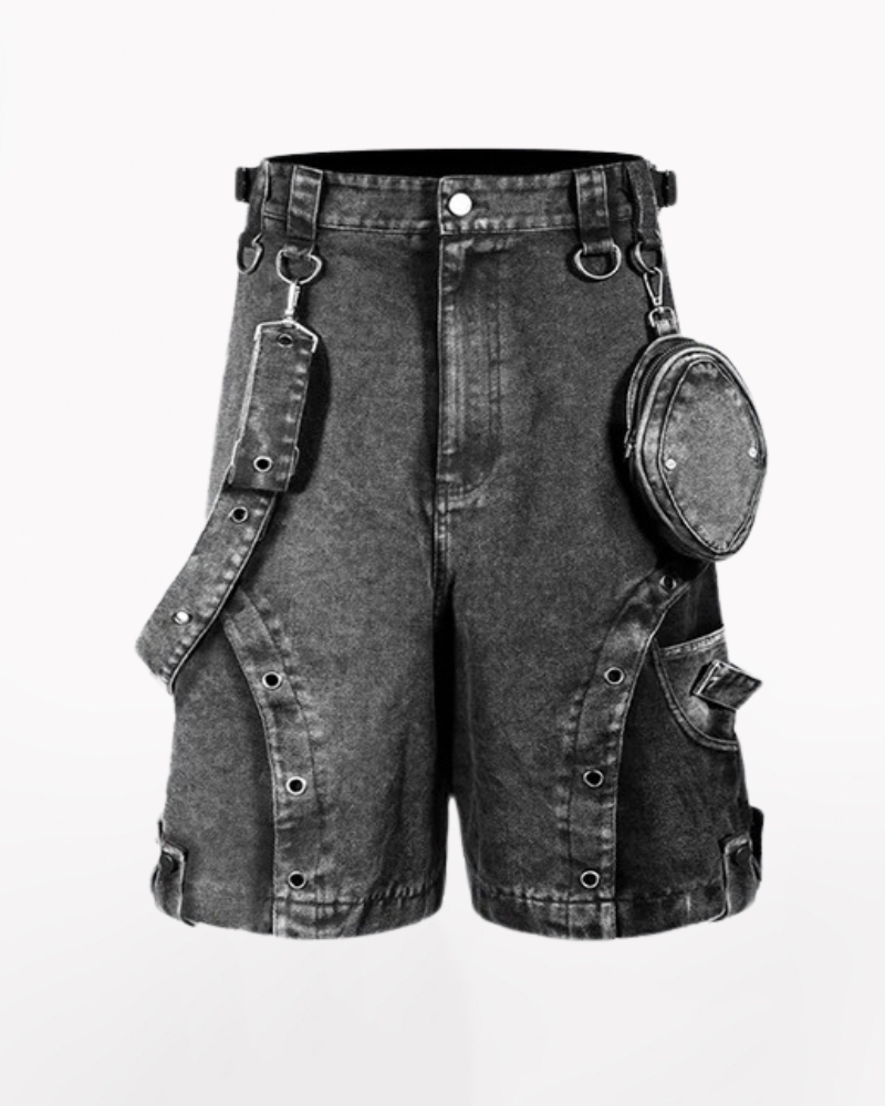 Street Washed Multi-Pocket Cargo Baggy Jorts