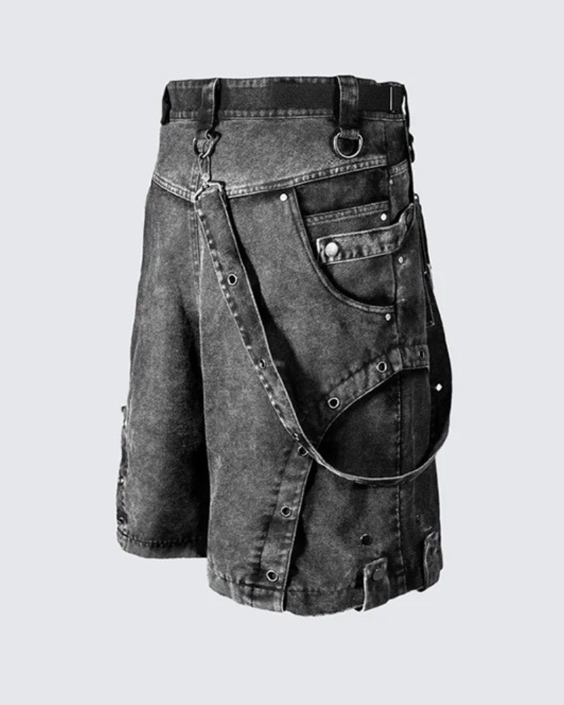 Street Washed Multi-Pocket Cargo Baggy Jorts