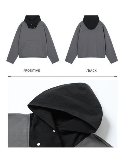 Opium Style Street Y2K Fashion Stitching Hoodie