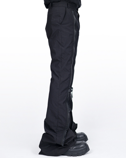 Opium Style Street Y2K Fashion Zipper Flared Pants