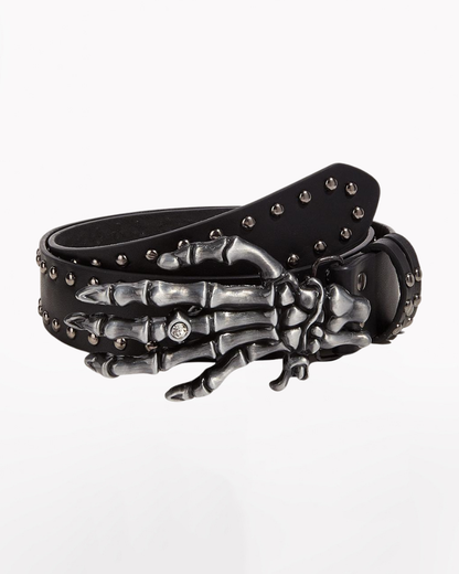 Street Y2K Punk Studded Claw Skull Belt