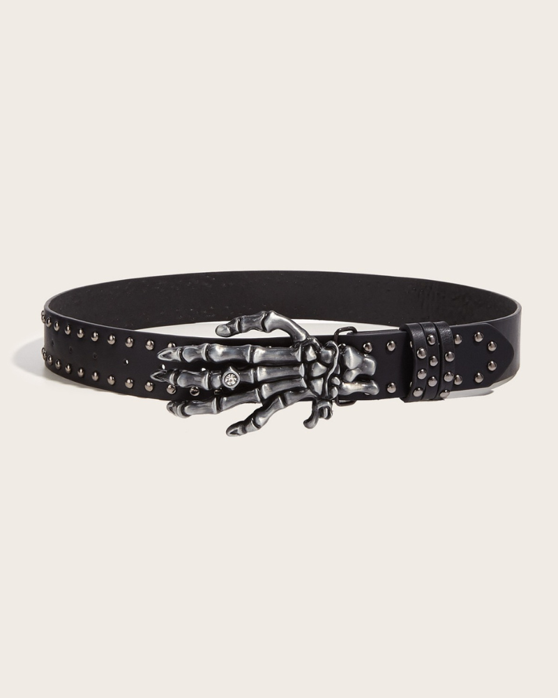 Street Y2K Punk Studded Claw Skull Belt