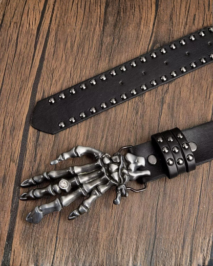 Street Y2K Punk Studded Claw Skull Belt