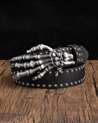 Street Y2K Punk Studded Claw Skull Belt