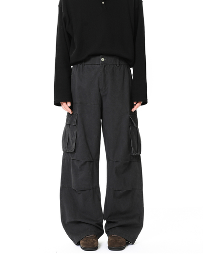 Street American Multi-pocket Washed Cargo Pants