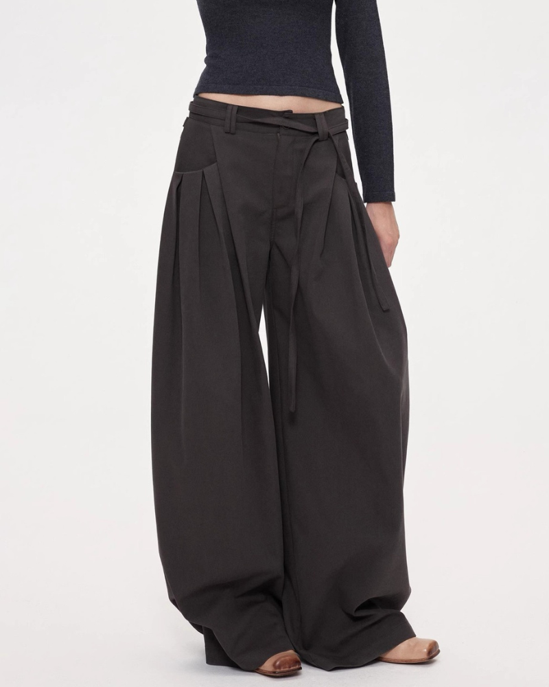 Street Pleated Pocket Women&