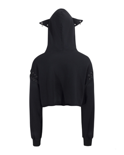 Street Subculture Cat Ear Women’s Cropped Hoodie