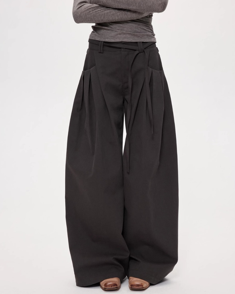 Street Pleated Pocket Women&