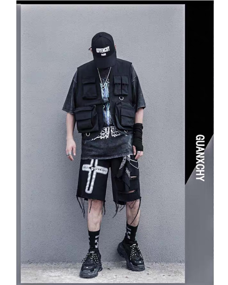 Streetwear Cargo Utility Vest