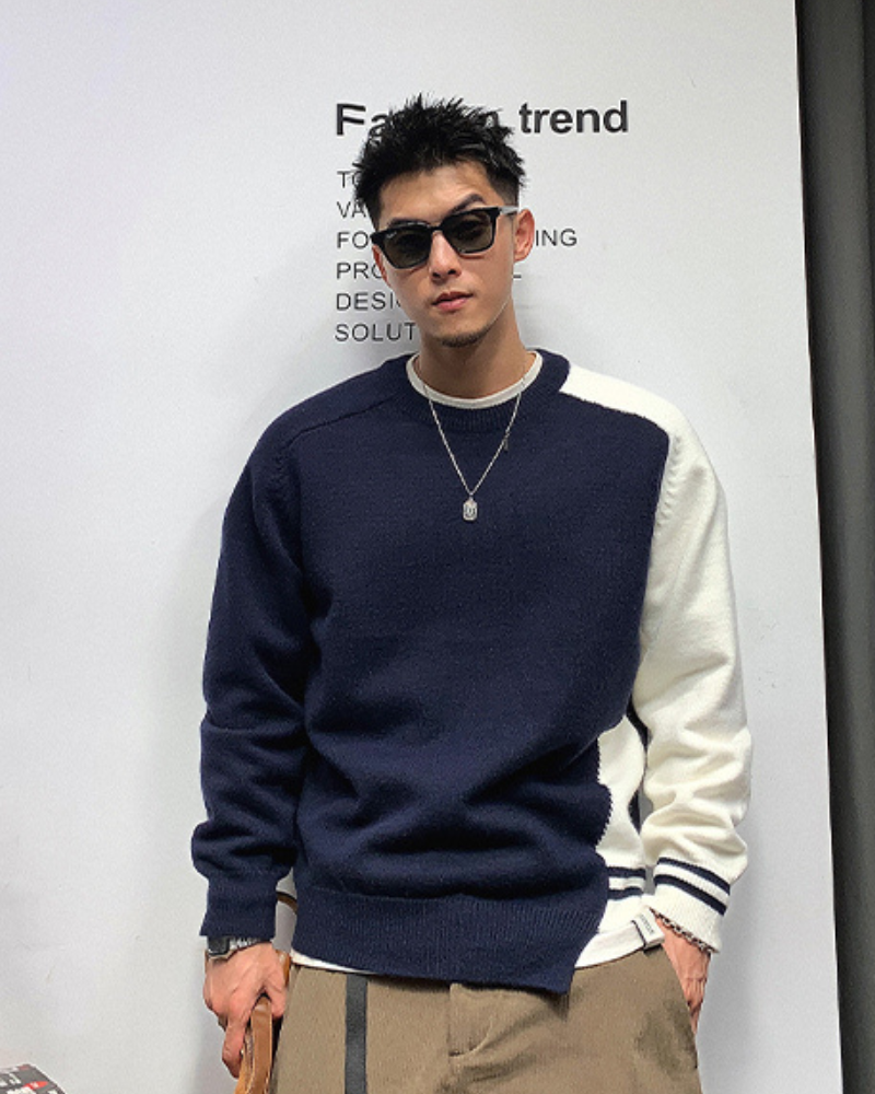 Streetwear Color Block Sweater