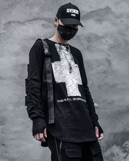 Streetwear Cross Long Sleeve T-Shirt