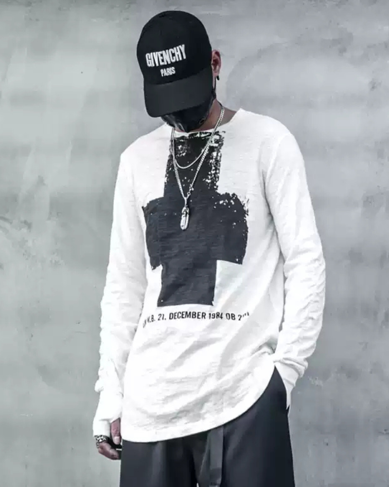 Streetwear Cross Long Sleeve T-Shirt