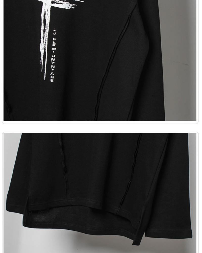 Streetwear Cross Print Sweatshirt