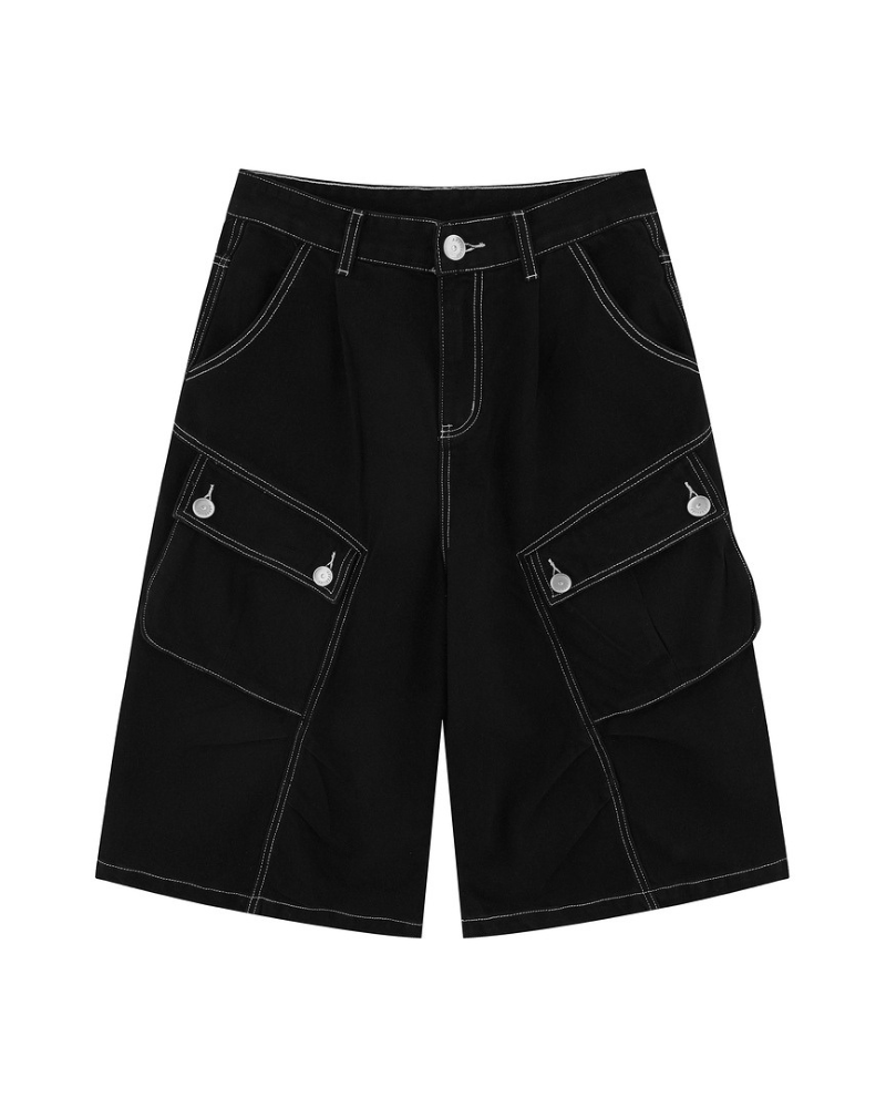 Streetwear Unisex Denim Cargo Shorts | Baggy Jorts
