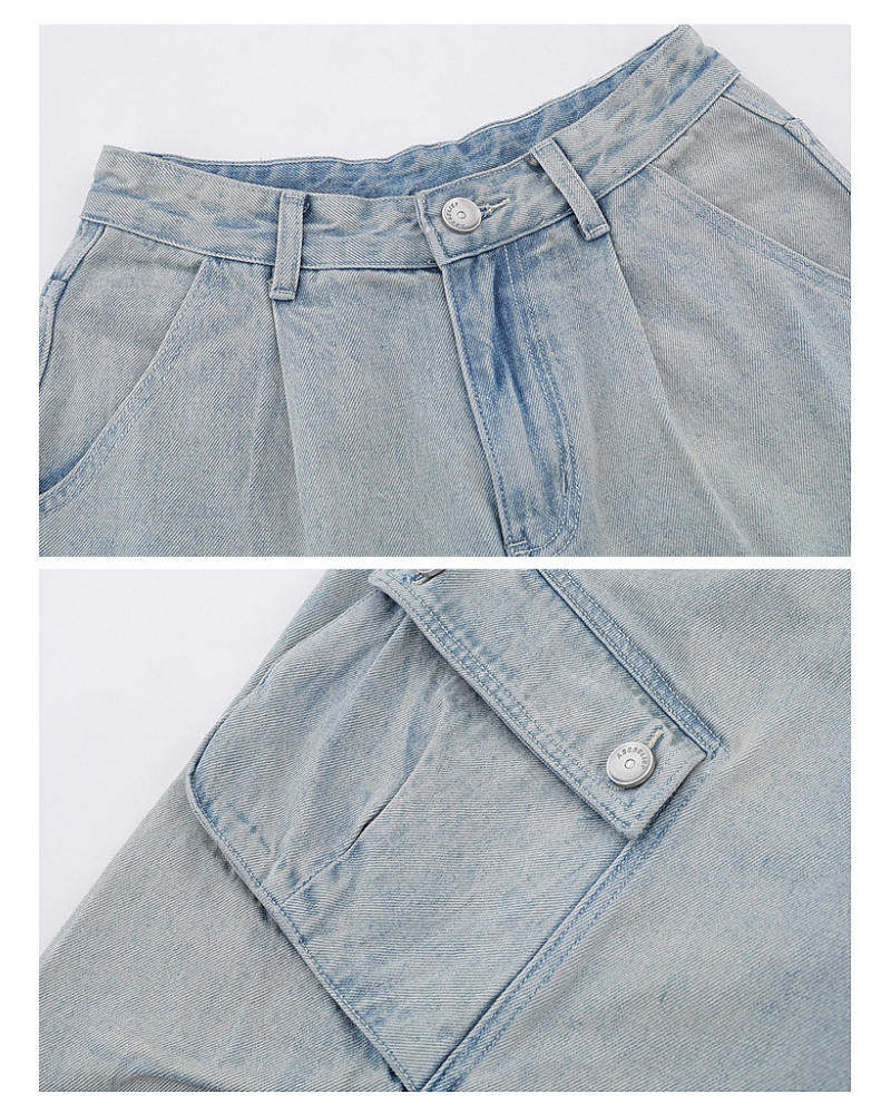 Streetwear Unisex Denim Cargo Shorts | Baggy Jorts