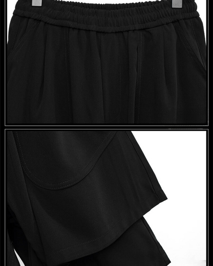 Double-Layer Techwear Mens Summer Shorts