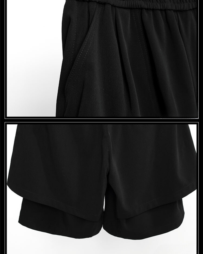 Double-Layer Techwear Mens Summer Shorts