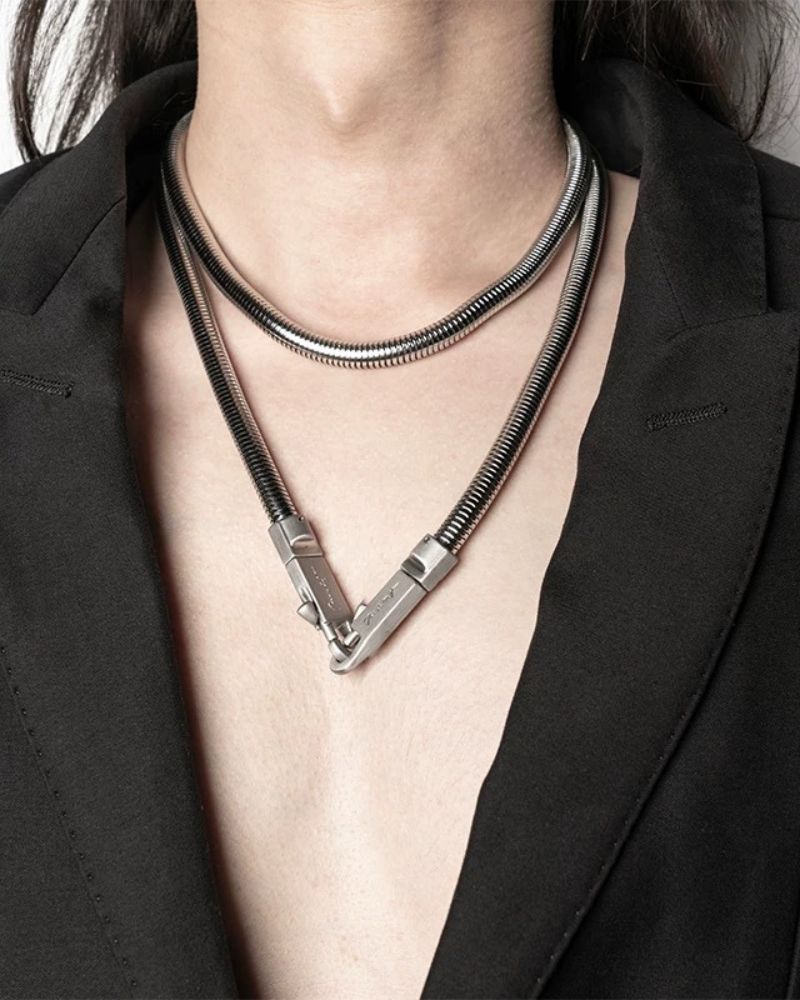 cyberpunk necklace,cyber fashion，cyberpunk aesthetic,Streetwear,Best Necklace. Punk necklace, necklace,techwear necklace,Jewelry,