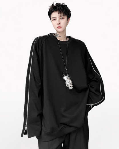 Streetwear Opium Style Dual Zip Sweatshirt