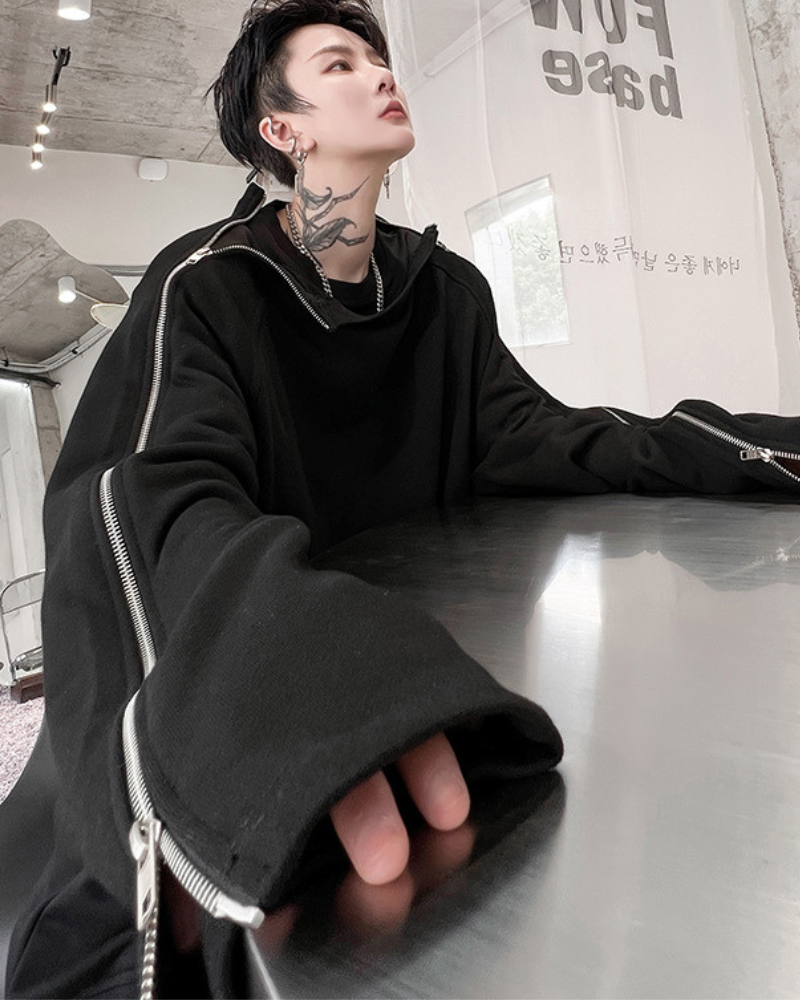 Streetwear Opium Style Dual Zip Sweatshirt