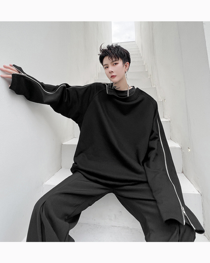 Streetwear Opium Style Dual Zip Sweatshirt